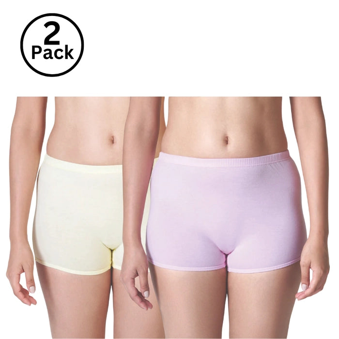 Jackadams USA Pack of 2 Women Plain BoyLeg (Color & Prints May Vary)