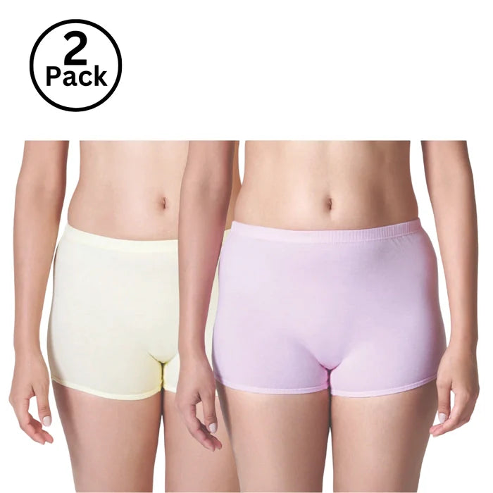 Lodoli USA Pack of 2 Women Plain BoyLeg (Color & Prints May Vary)