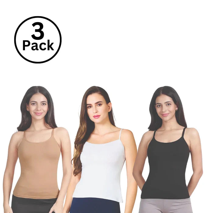 Pack of 3 Mixed colors Wome's Camisole Combo Deal by Lodoli