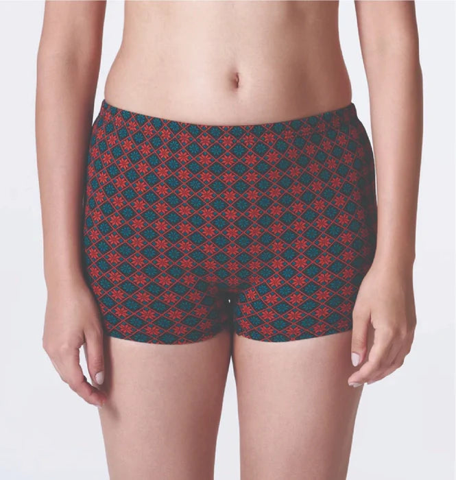 Lodoli USA Pack of 2 Women’s Boyleg Panties Antibacterial Cotton Lycra Strech Hipster Panty, Moisture Wicking(Color & Prints May Vary)