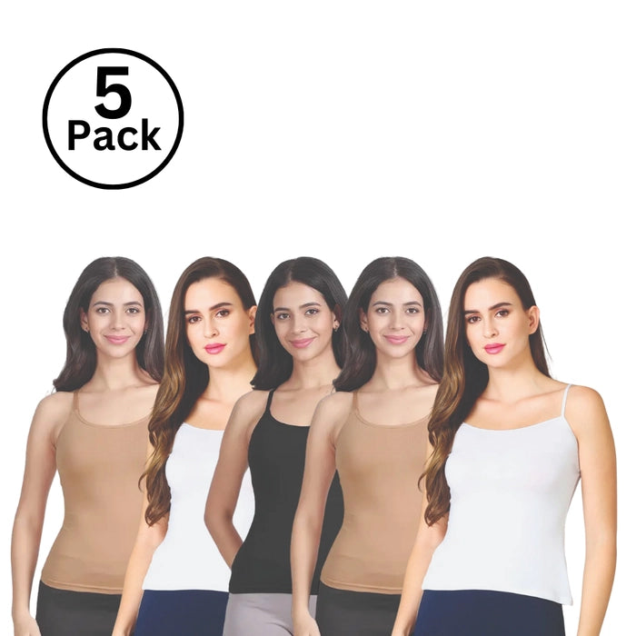 Pack of 5 Mixed colors Wome's Camisole Combo Deal by jackadams