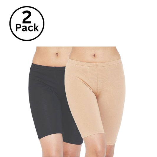 Inner elastic Women’s Yoga / Cycling Shorts Antibacterial ,Cotton Lycra Strech , Moisture Wicking(Color & Prints May Vary)
