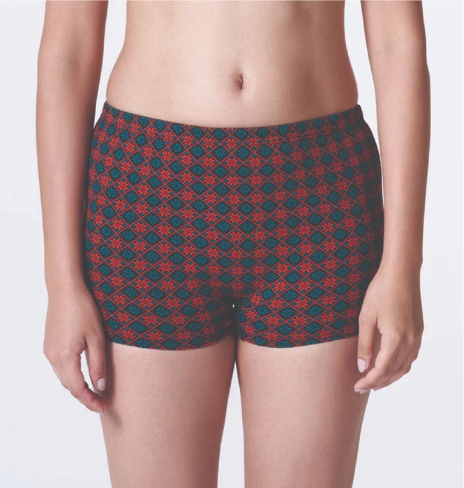Jackadams  USA  Pack of 6 Women’s Boyleg Panties Antibacterial Cotton Lycra Strech Hipster Panty, Moisture Wicking(Color & Prints May Vary)